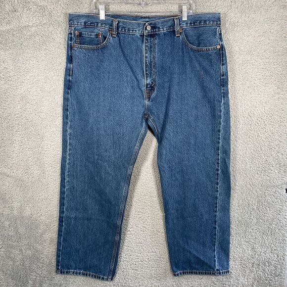 Levi’s 505 Red Tab Men’s Size 44x30 Blue Jeans Straight Leg Denim 100% Cotton - Picture 1 of 9